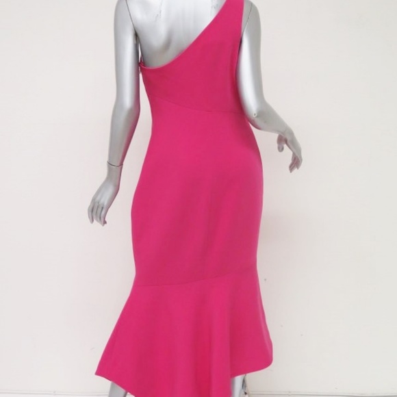 Cinq a Sept Dress Dulcina Fuchsia Crepe Size 10 - Picture 3 of 8